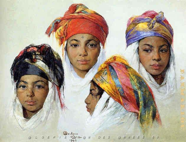 EMILE DECKERS (91).jpg - Portraits de quatre jeunes kabyles - Decker - Alger - 1942
